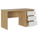 Стол письменный МК Стиль Бостон СП-001 МДФ дуб крафт золотой/белый глянец